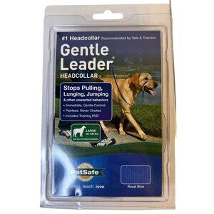 PetSafe Gentle Leader Headcollar Royal Blue Large 60-130 lbs Includes DVD NIB